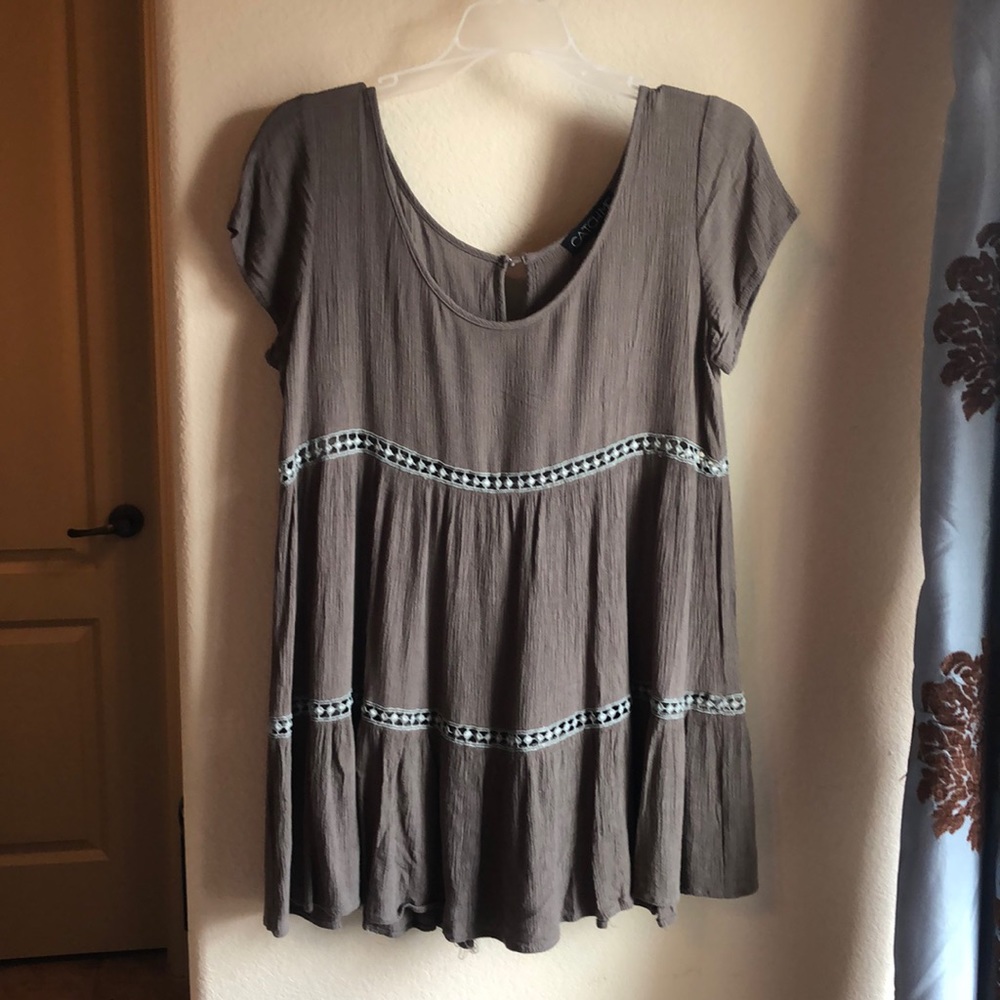 Green tunic top